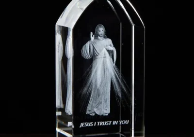 Divine Mercy Etched Glass