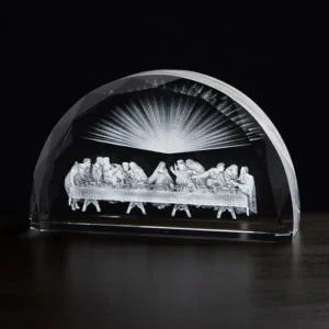 Last Supper Scene Etched Glass