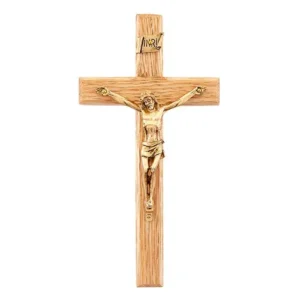 Crucifix:6 1/4" Oak