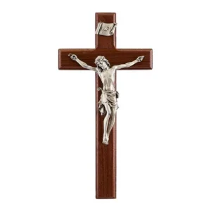 10" Wal Cross Antique Silver Figure