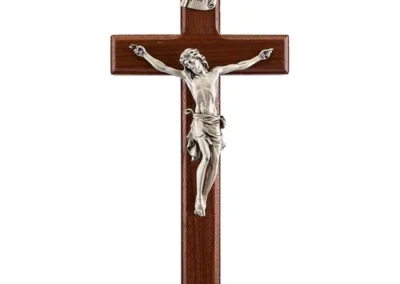 10" Wal Cross Antique Silver Figure
