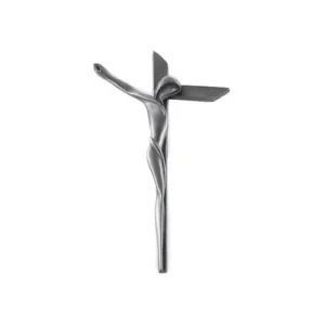 6" Pewter Contemporary Crucifx