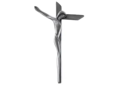 6" Pewter Contemporary Crucifx