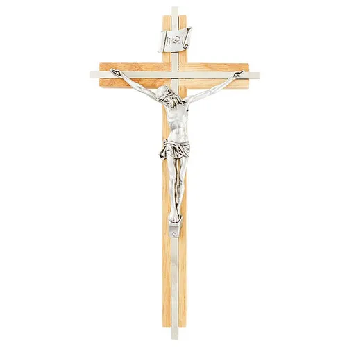 10″ Crucifix W Silver Inlay – Crucifixes &... 10" Crucifix W Silver Inlay