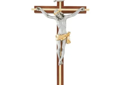Crucifix:12" Walnut Two Tone
