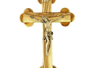 Budded Olive Wood Crucifix  - Gp