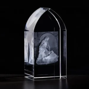 Etched Glass Holy Family