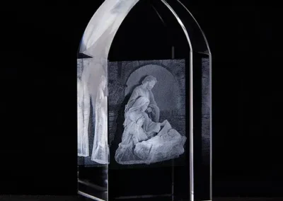 Etched Glass Holy Family