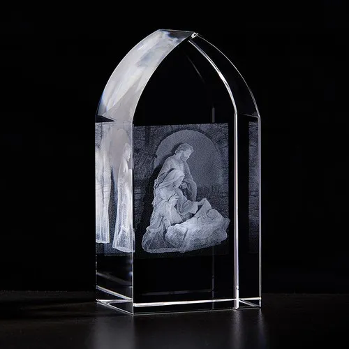 Etched Glass Holy Family – Catholic Home Etched Glass Holy Family