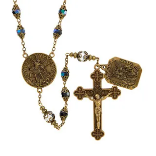 Vintage Rosary Saint Michael – Rosaries & Chaplets Vintage Rosary Saint Michael