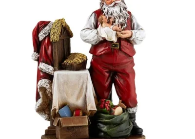 8" Adoring Santa Figurine