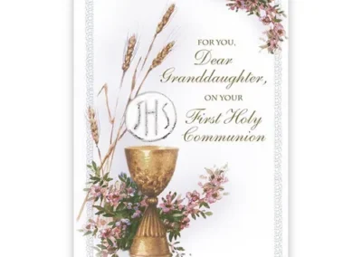 For Granddaughter Communion Card set of 12