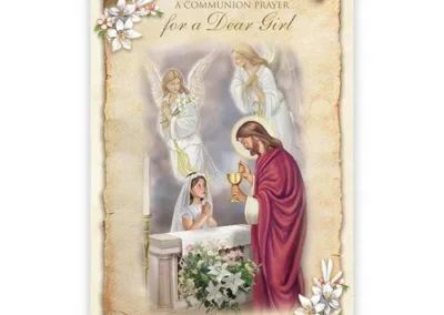 Girl Communion Prayer Card set of 12