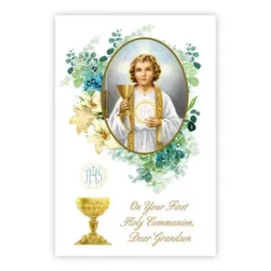 Your First Holy Communion Grandson Card set of 12