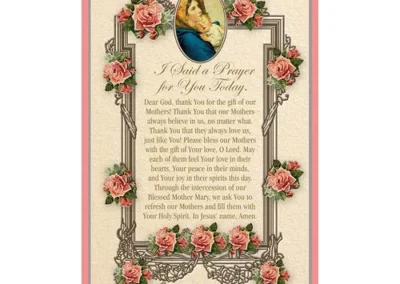 Prayer For Mothers Card set of 12