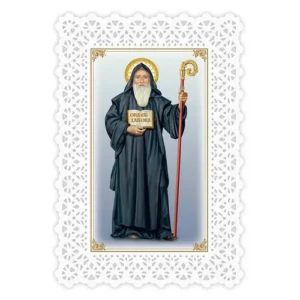 Laminated Holy Card Saint Benedict/Pry set of 25