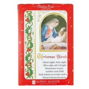 Christmas Holly Birthday Cards 12 Assorted