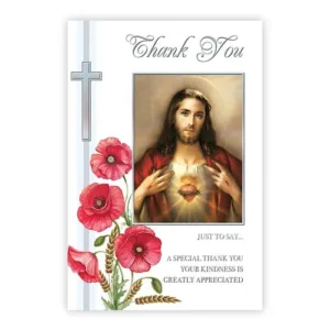Thank You - Sacred Heart Card set of 12