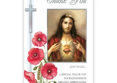 Thank You - Sacred Heart Card set of 12