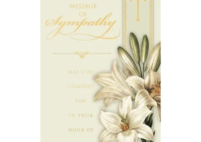 Message Of Sympathy Card set of 12