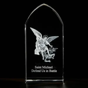 Saint Michael Etched Glass Std