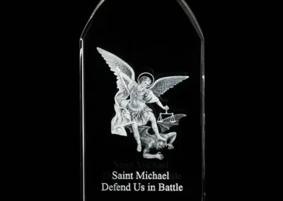 Saint Michael Etched Glass Std