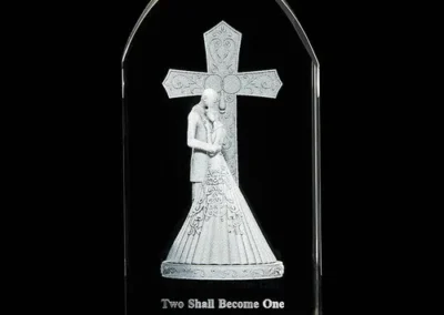 Wedding Etched Glass Stand