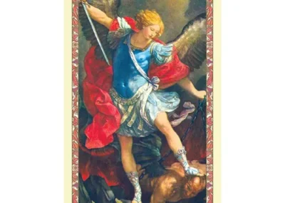 Spanish Laminated Holy Card 25p Saint Michael