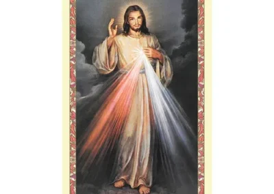 Spanish Laminated Holy Card 25p Divine Mercy