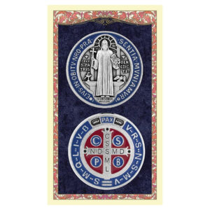 Spanish Holy Card - Saint Benedict