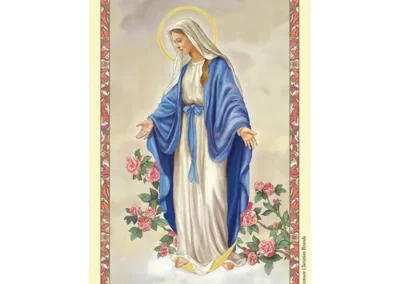 Spanish Laminated Holy Card 25p Our Lady of Grace/St B