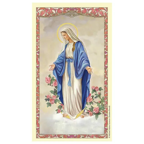 Spanish Laminated Holy Card 25p Our Lady of Grace/St B –... Spanish Laminated Holy Card 25p Our Lady of Grace/St B