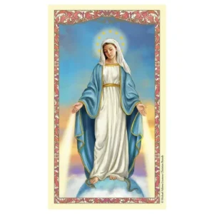 Spanish Laminated Holy Card 25p Our Lady of Grace/HM