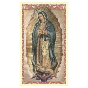 Spanish Laminated Holy Card 25p Our Lady Of Guad