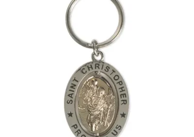 Revolving Key Ring-Saint Christopher 6pcs