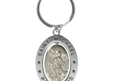 Revolving Key Ring-Saint Michael 6pk