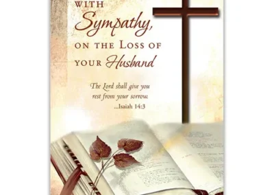 Husband Sympathy Card set of 12
