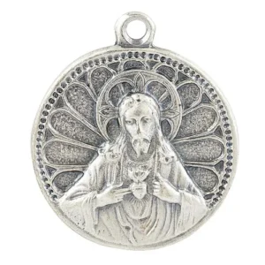 Silver Oxidized 7/8" Heritage Scapular-24"