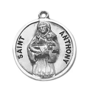 Silver Oxidized 3/4" Heritage Saint Anthony-20"
