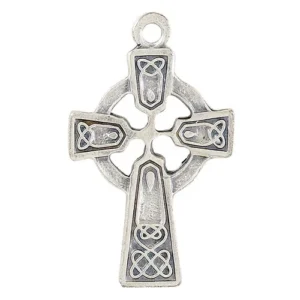 Silver Oxidized 1" Heritage Celtic Cross-20"