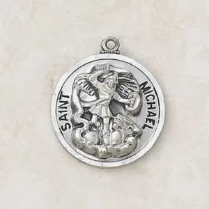 Silver Oxidized 7/8" Heritage Saint Michael-24"