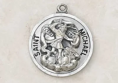 Silver Oxidized 7/8" Heritage Saint Michael-24"