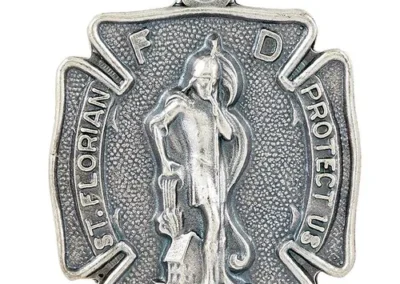 Silver Oxidized 1" Heritage Saint Florian-24"