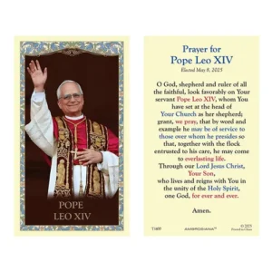Laminated Holy Card 25p Pope Leo XIV