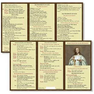 Mass Prayers Trifold Card 24pk