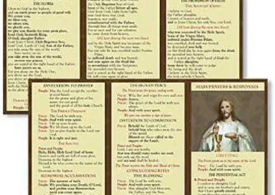 Mass Prayers Trifold Card 24pk