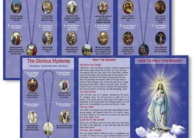 Pray Rosary Trifold Card 24pk