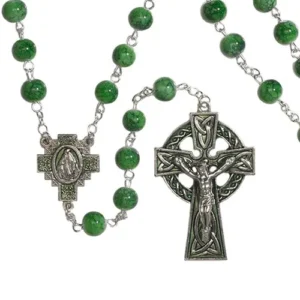 Irish 7Mm Marble Rosary 3Pcs