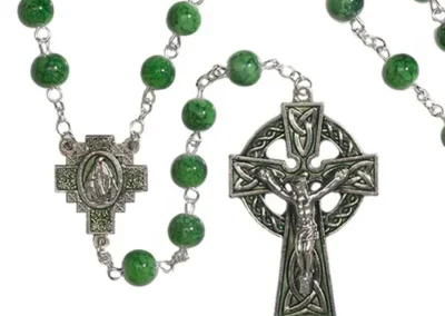 Irish 7Mm Marble Rosary 3Pcs