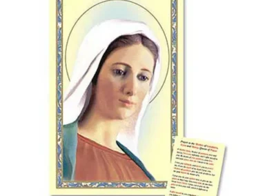Laminated Holy Card: Our Lady of Of Medjugorje 25pcs